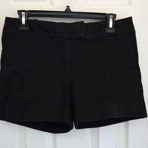 H & M Black Folded Hem Shorts Womens Size 8